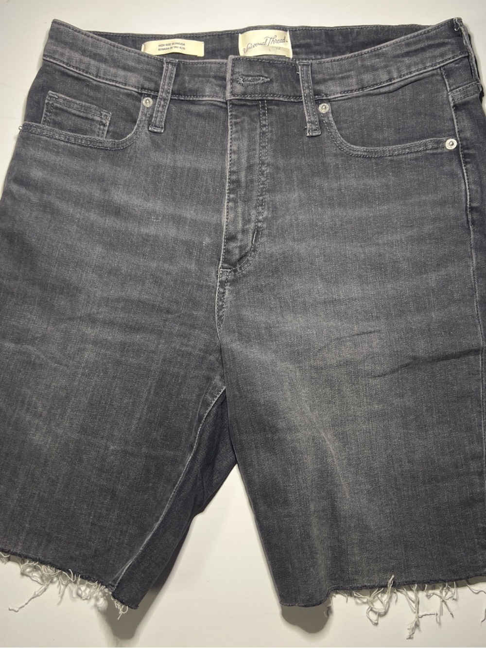 Universal Thread Gray High-Rise Bermuda Jeans